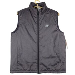 New Balance‎ Tech Vest Puffer Quilted Water Wind Resistant Gray L